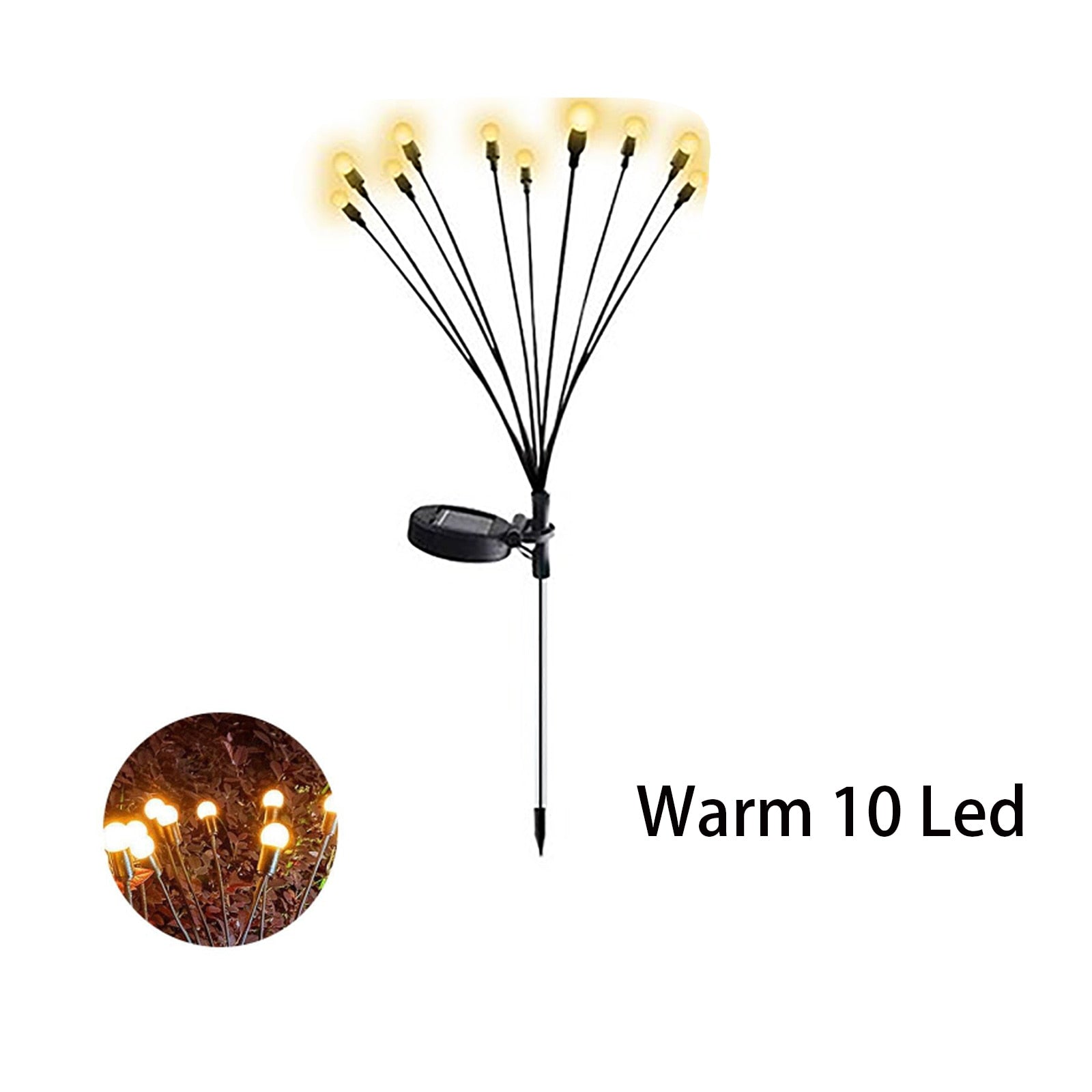 Solar Outdoor Light LED firefly lamp Garden Decoration Waterproof Garden Home Lawn Fireworks Light floor New Year Christmas