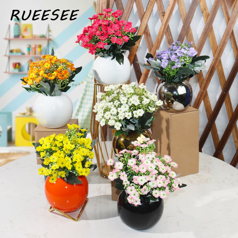 Artificial Flowers magnolia Silk Flower Office Restaurant Decoration Flower Arrangements For DIY Garden Office  Home Plants