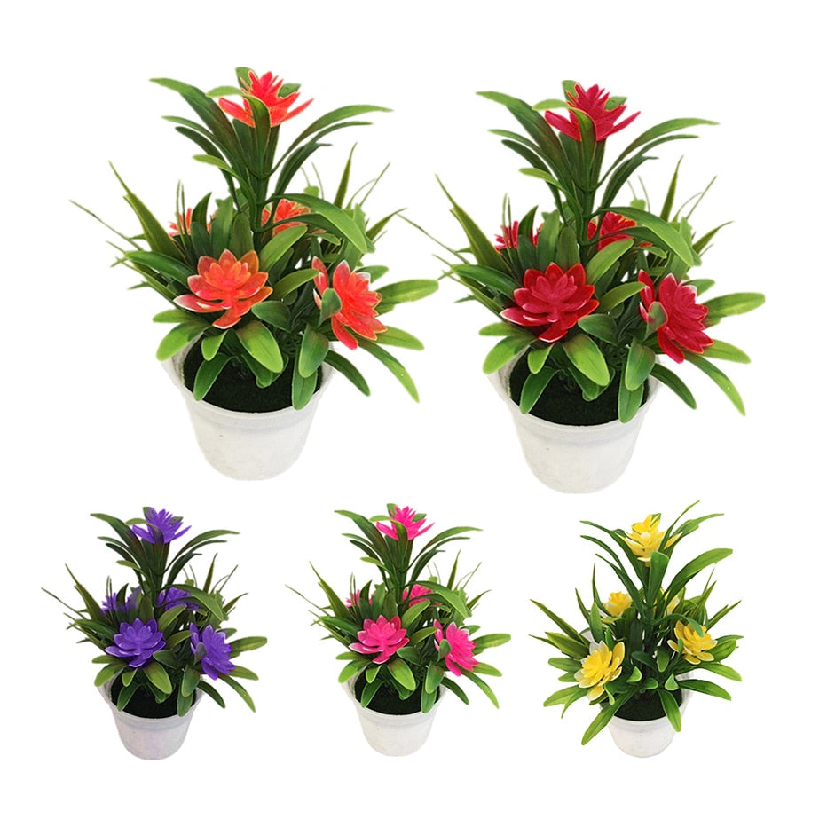 Mini Artificial Fakes Plants Succulent Potted Small Simulated Flowers Pot for Shelf Decor and Bedroom Decor Desk Plant