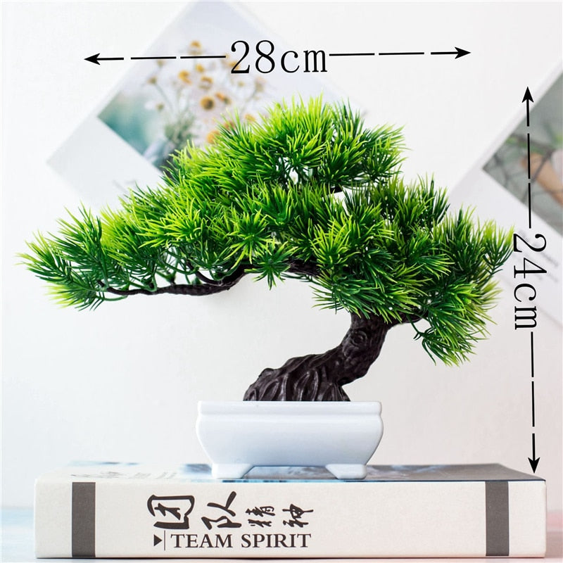 Artificial Plants Bonsai Small Tree Simulation Pot Plants Fake Flowers Table Potted Ornaments Home Decoration Hotel Garden Decor