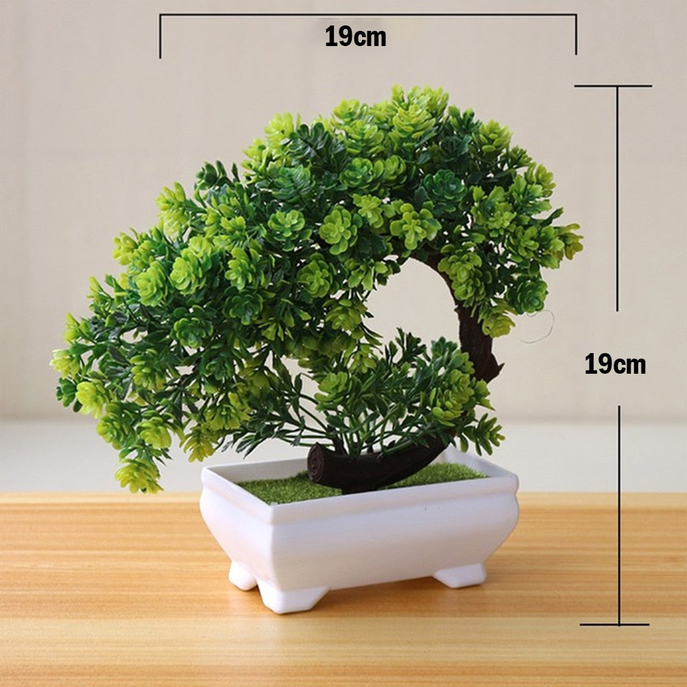 Artificial Plants Bonsai Small Tree Simulation Pot Plants Fake Flowers Table Potted Ornaments Home Decoration Hotel Garden Decor