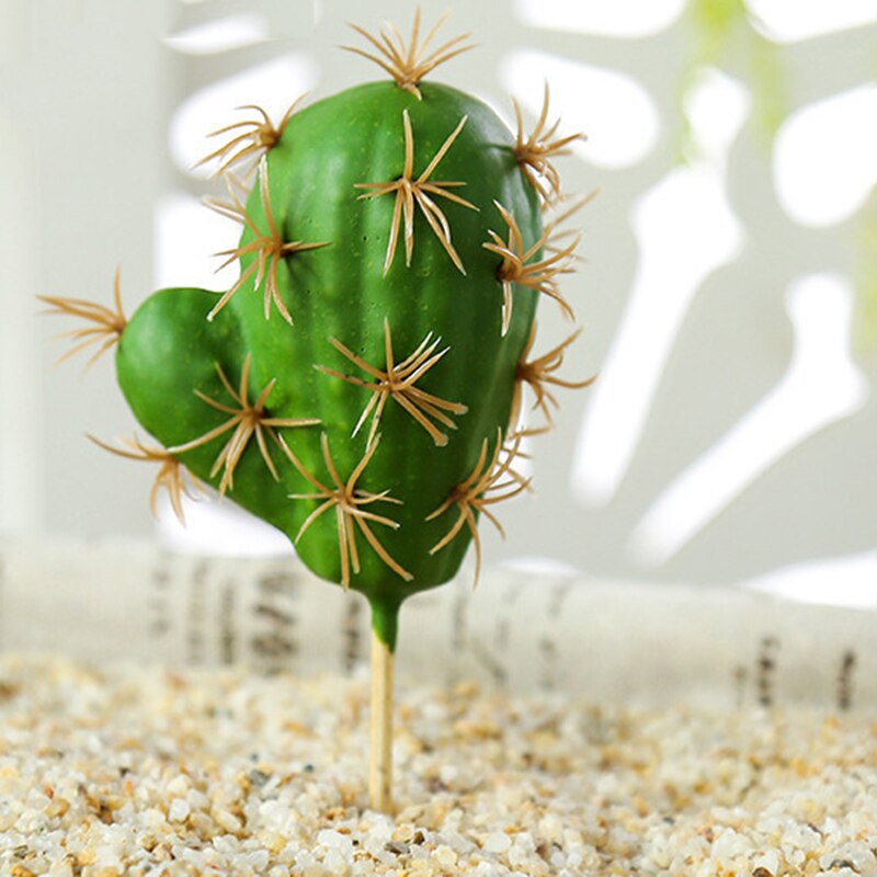 Artificial Plastic Cactus Succulents Prickly Pear Potted Plant no Pot Eco-Friendly Simulation Home Office Desktop Decoration Hot