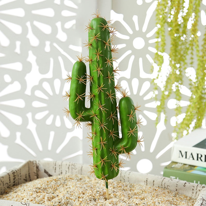 Artificial Plastic Cactus Succulents Prickly Pear Potted Plant no Pot Eco-Friendly Simulation Home Office Desktop Decoration Hot