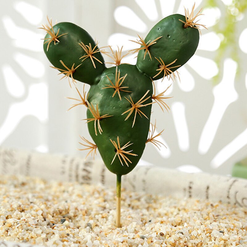 Artificial Plastic Cactus Succulents Prickly Pear Potted Plant no Pot Eco-Friendly Simulation Home Office Desktop Decoration Hot