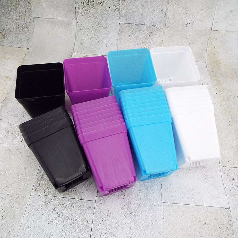10cm plastic plant pots 7cm 10cm Mini Flower Pots Planters grow pot Plastic Small Nursery Pot –  Change Yard