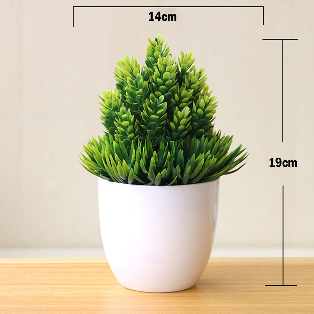 Artificial Plants Bonsai Small Tree Simulation Pot Plants Fake Flowers Table Potted Ornaments Home Decoration Hotel Garden Decor