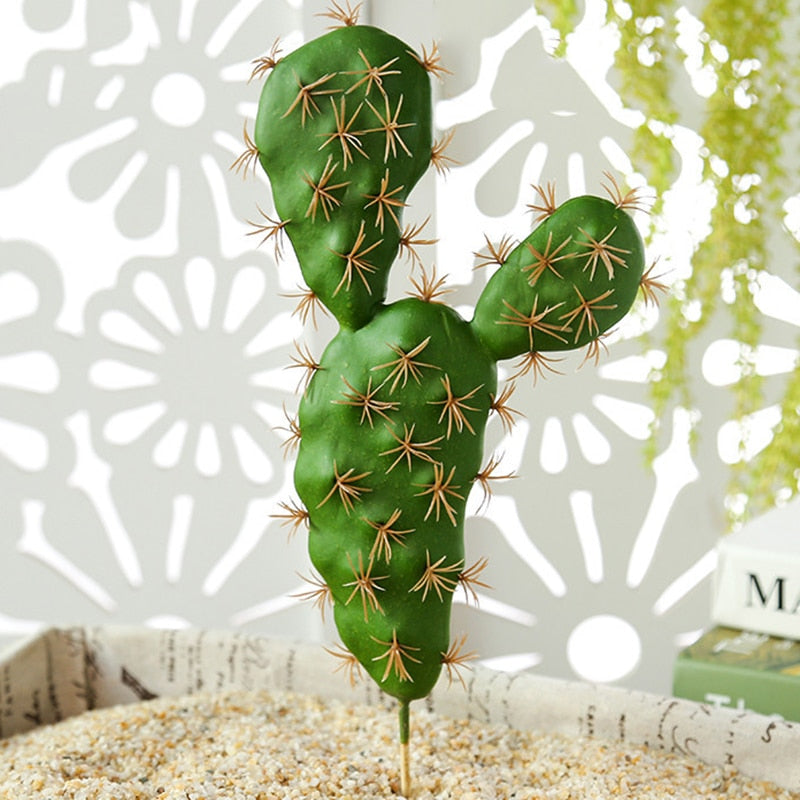 Artificial Plastic Cactus Succulents Prickly Pear Potted Plant no Pot Eco-Friendly Simulation Home Office Desktop Decoration Hot