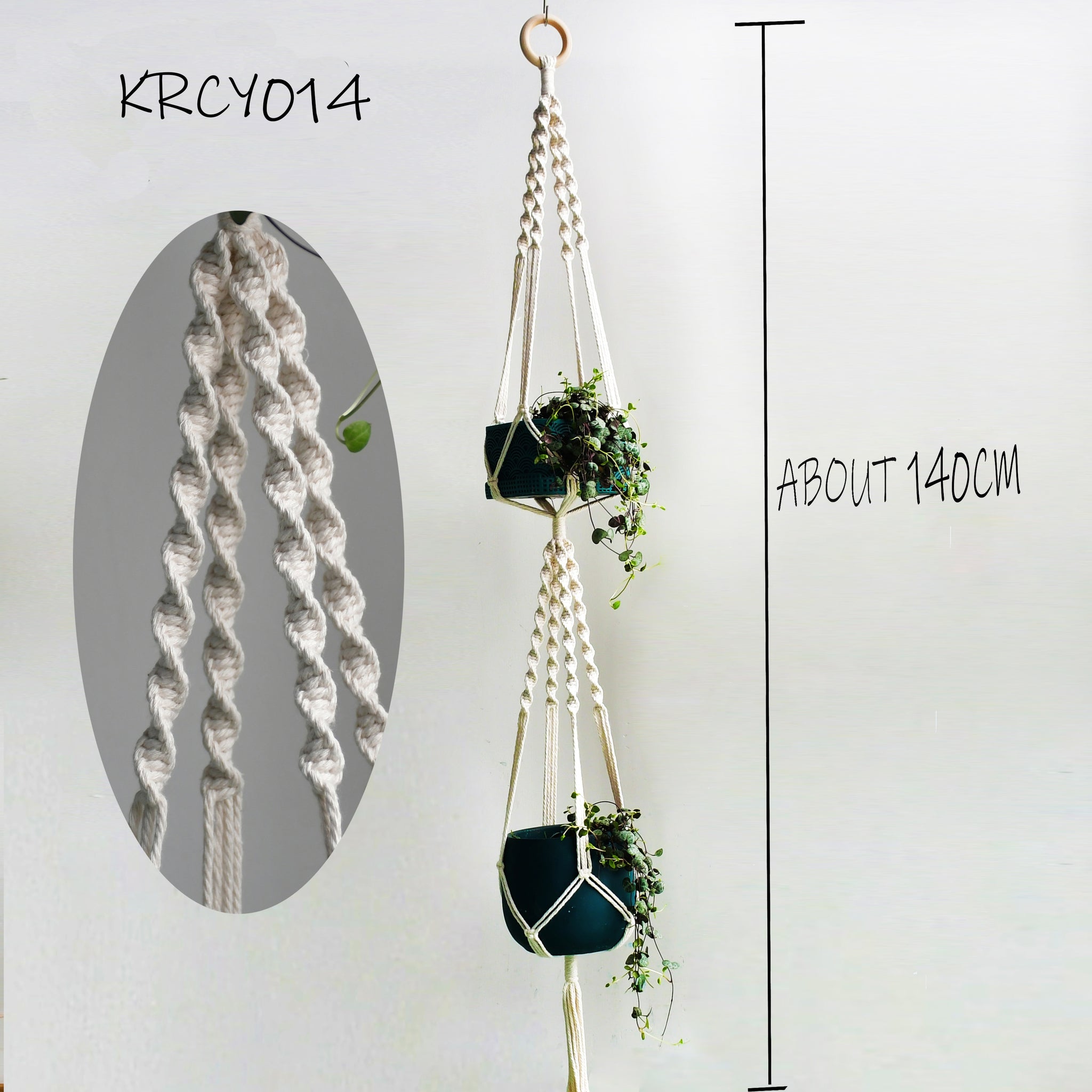 Hot sales hand woven macrame plant hanger plant holder pot tray pot hanger flower pot hanger for home garden