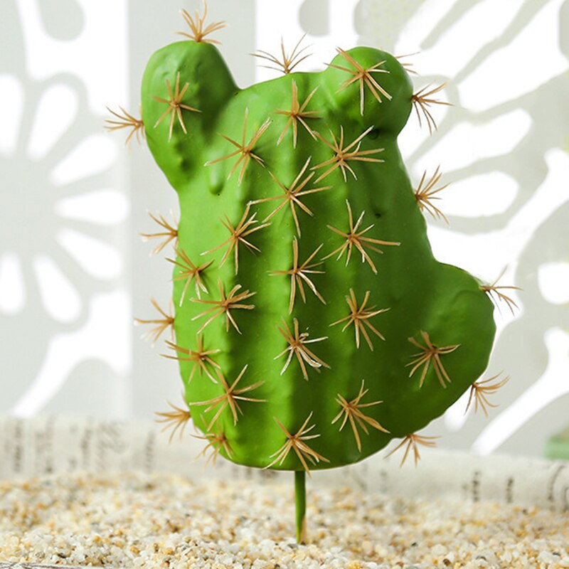 Artificial Plastic Cactus Succulents Prickly Pear Potted Plant no Pot Eco-Friendly Simulation Home Office Desktop Decoration Hot