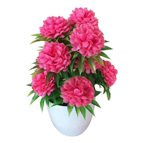 1Pc Artificial Chrysanthemum Bonsai Potted Plant Landscape Home Floral Decor Artificial Flowers Bright Color Fake Plants Potted
