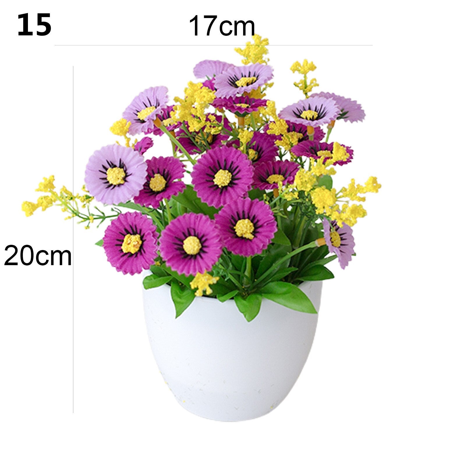 1Pc Artificial Chrysanthemum Bonsai Potted Plant Landscape Home Floral Decor Artificial Flowers Bright Color Fake Plants Potted