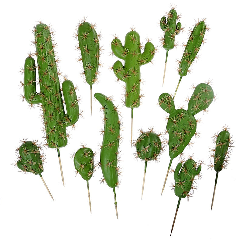 Artificial Plastic Cactus Succulents Prickly Pear Potted Plant no Pot –  Change Yard