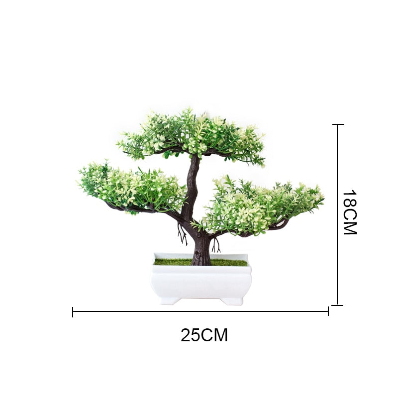 Artificial Plants Bonsai Small Tree Simulation Pot Plants Fake Flowers Table Potted Ornaments Home Decoration Hotel Garden Decor