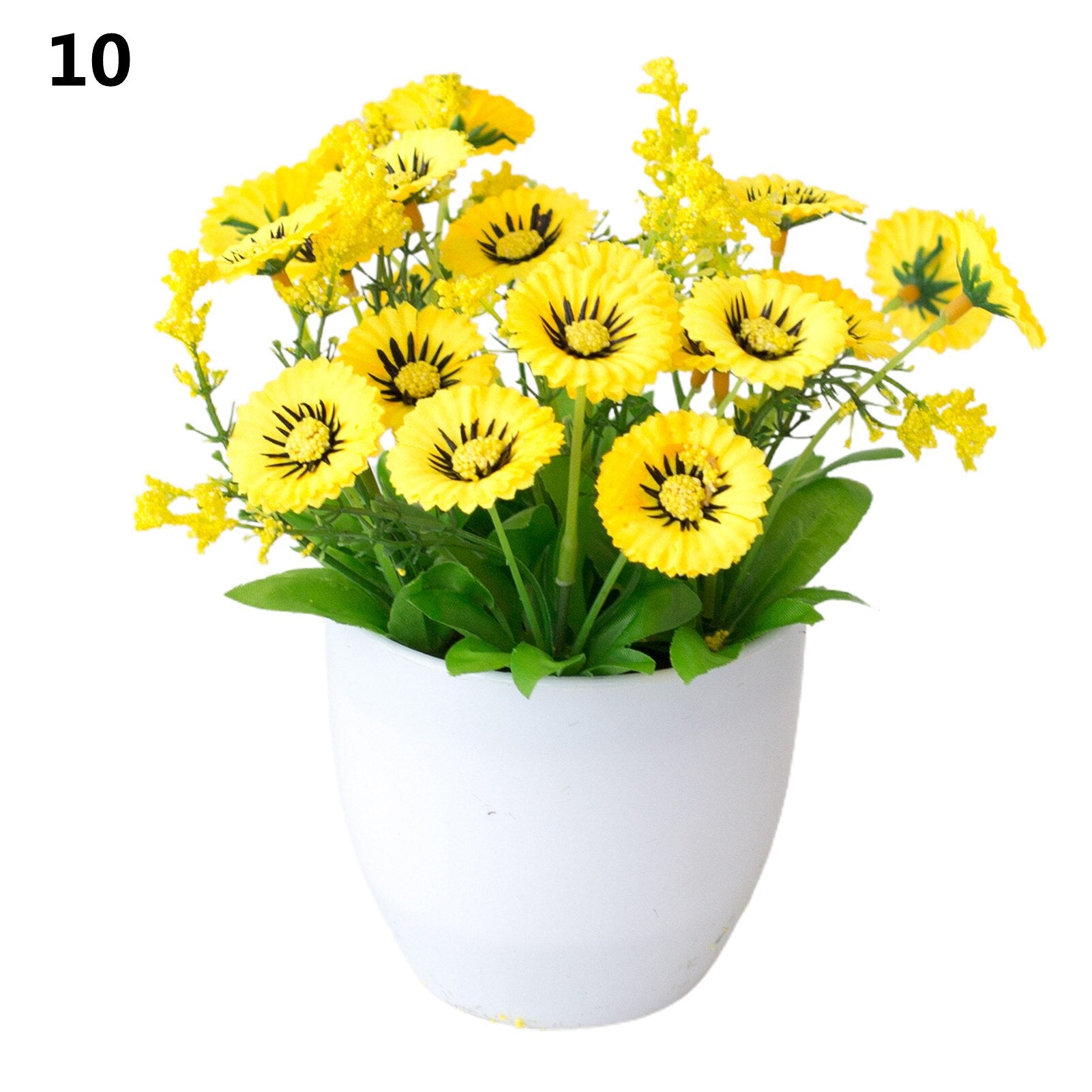 1Pc Artificial Chrysanthemum Bonsai Potted Plant Landscape Home Floral Decor Artificial Flowers Bright Color Fake Plants Potted