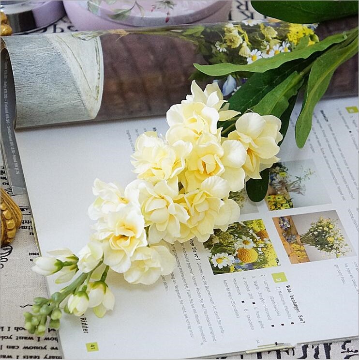 Big Artificial Hyacinth Violet flower branch fleurs artificielles for autumn fall home wedding decoration fake flowers wreath