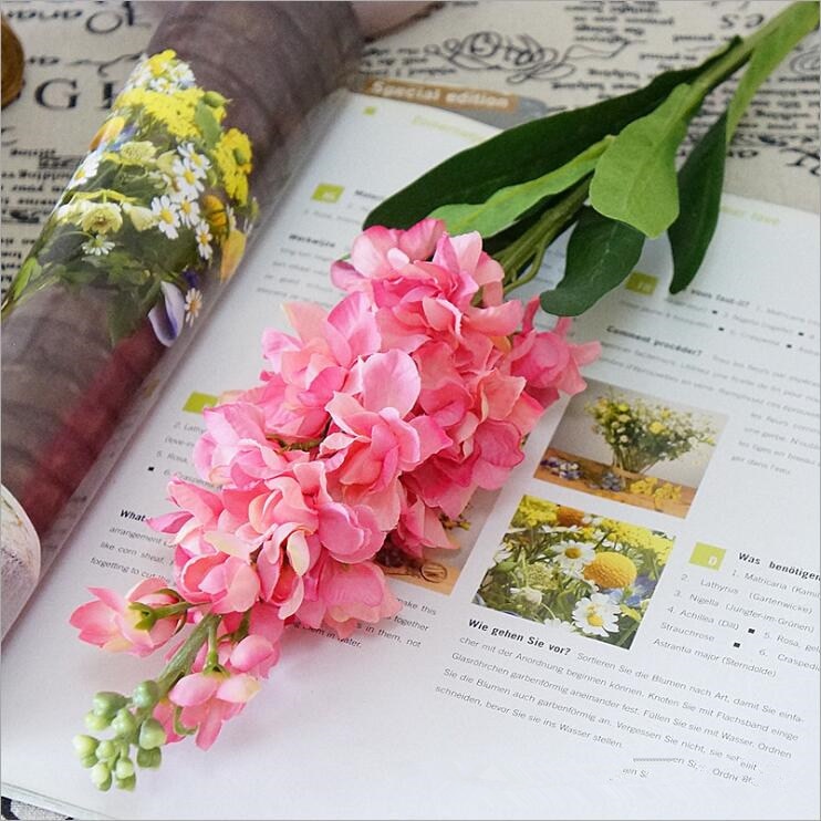 Big Artificial Hyacinth Violet flower branch fleurs artificielles for autumn fall home wedding decoration fake flowers wreath