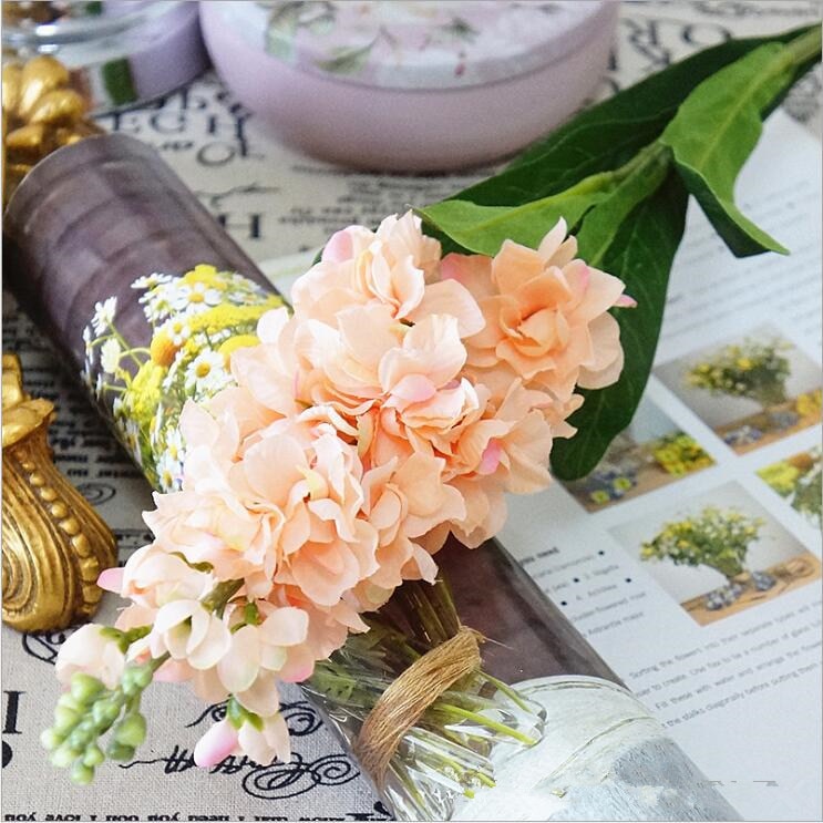 Big Artificial Hyacinth Violet flower branch fleurs artificielles for autumn fall home wedding decoration fake flowers wreath