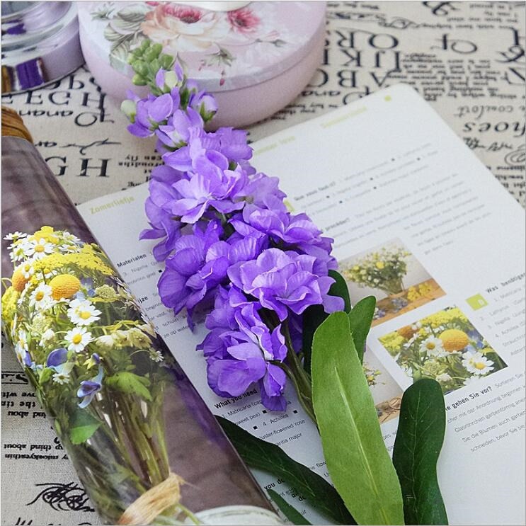 Big Artificial Hyacinth Violet flower branch fleurs artificielles for autumn fall home wedding decoration fake flowers wreath