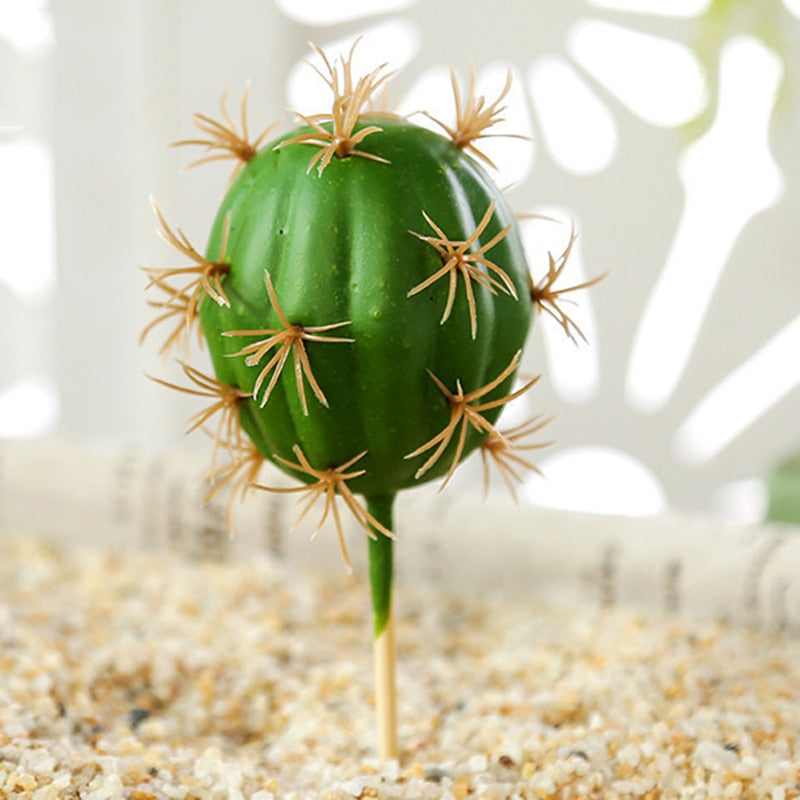 Artificial Plastic Cactus Succulents Prickly Pear Potted Plant no Pot Eco-Friendly Simulation Home Office Desktop Decoration Hot