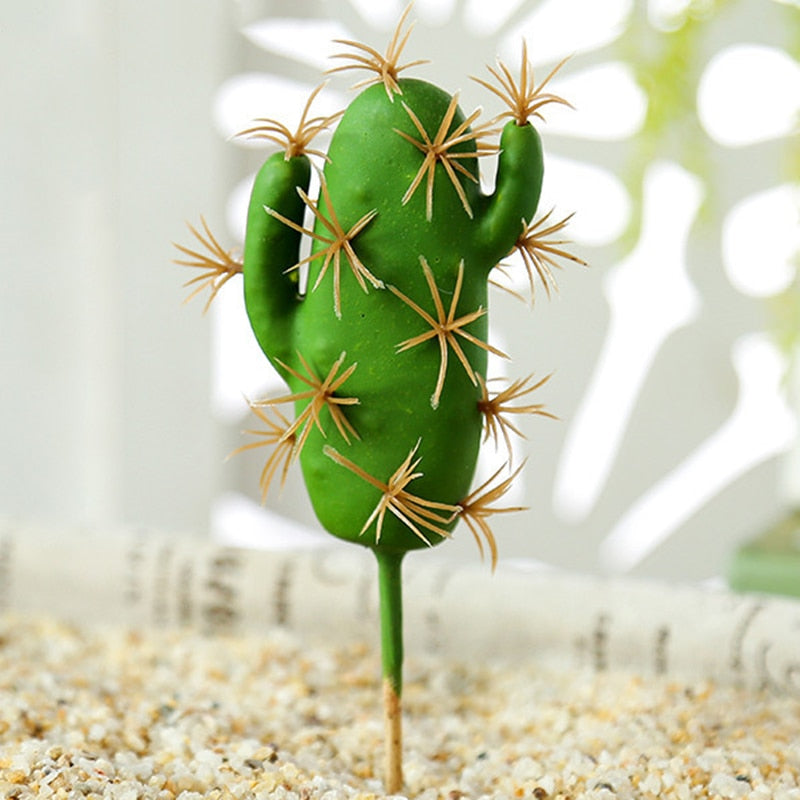 Artificial Plastic Cactus Succulents Prickly Pear Potted Plant no Pot Eco-Friendly Simulation Home Office Desktop Decoration Hot