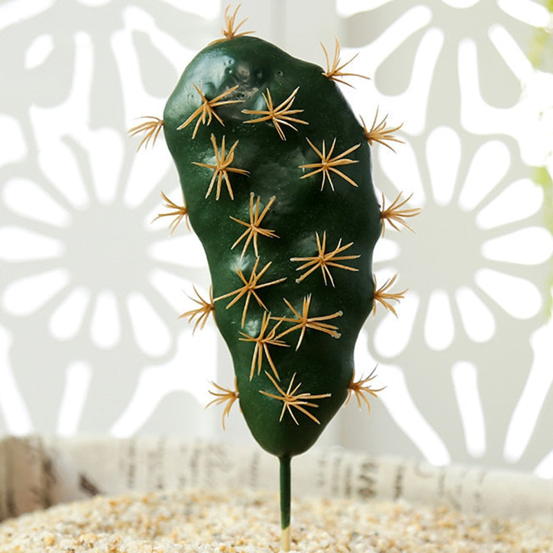 Artificial Plastic Cactus Succulents Prickly Pear Potted Plant no Pot Eco-Friendly Simulation Home Office Desktop Decoration Hot