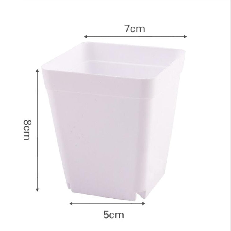 small white plastic plant pots 7cm 10cm Mini Flower Pots Planters grow pot Plastic Small Nursery Pot –  Change Yard