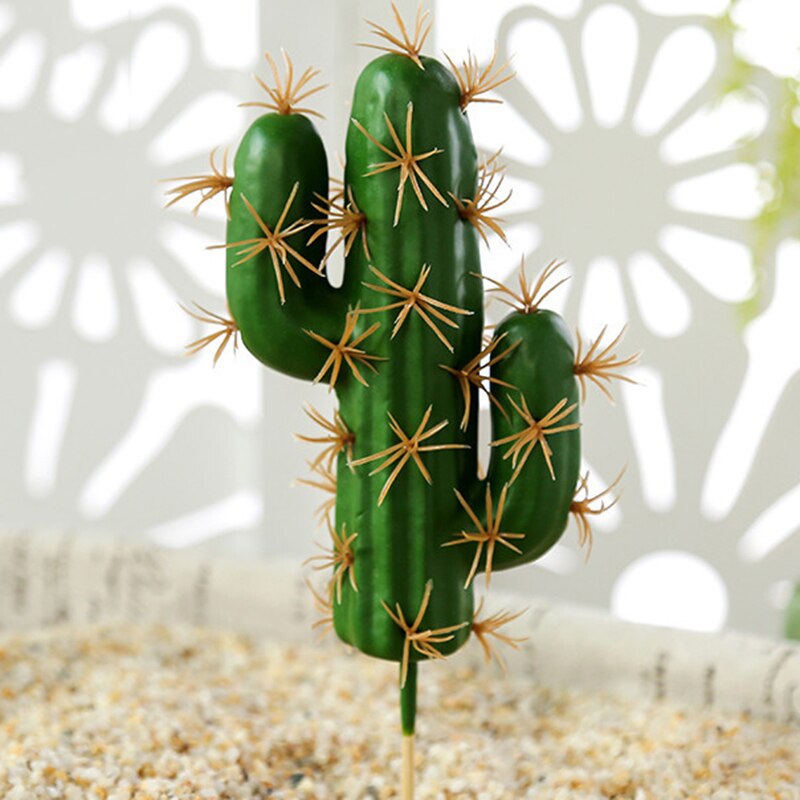 Artificial Plastic Cactus Succulents Prickly Pear Potted Plant no Pot Eco-Friendly Simulation Home Office Desktop Decoration Hot