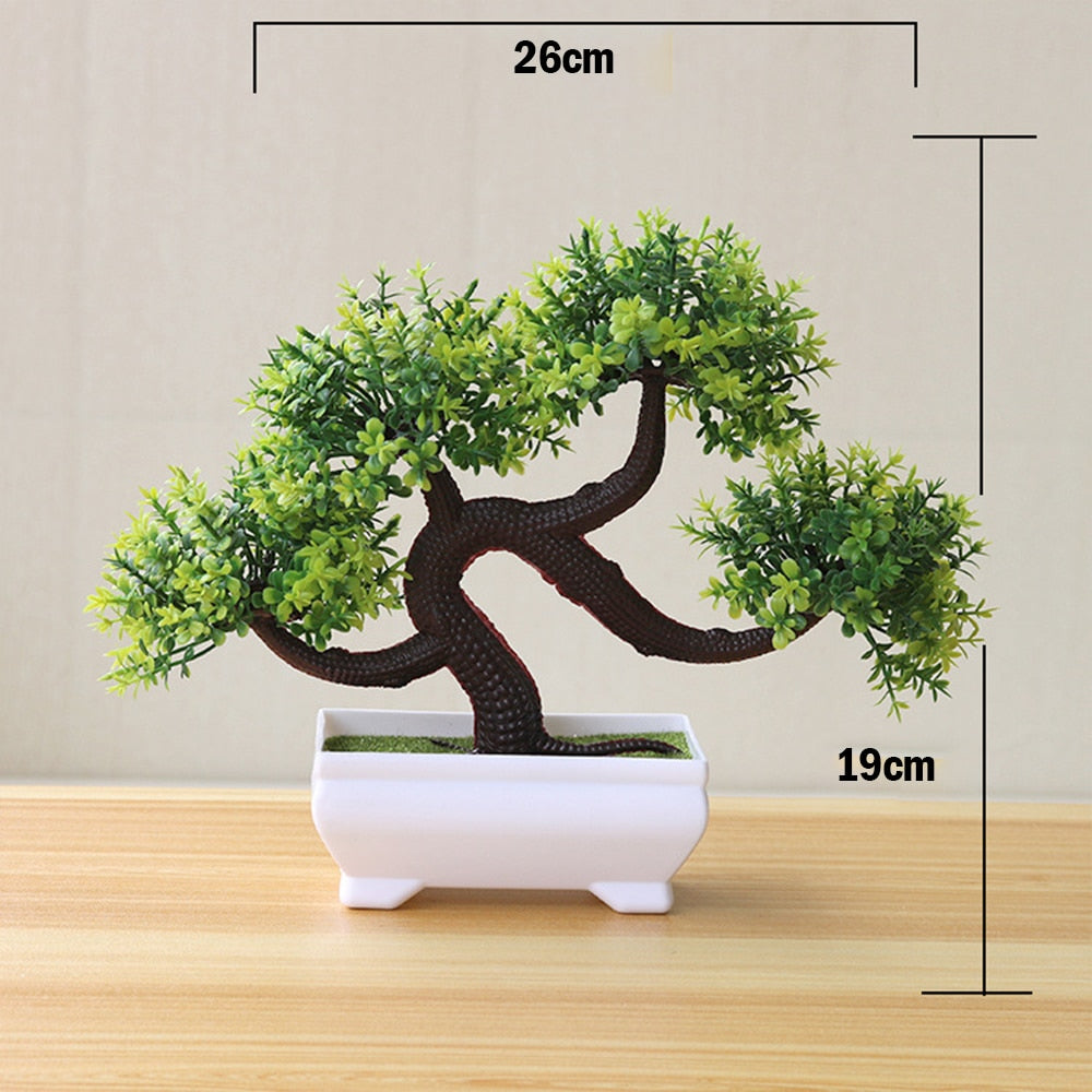 Artificial Plants Bonsai Small Tree Simulation Pot Plants Fake Flowers Table Potted Ornaments Home Decoration Hotel Garden Decor