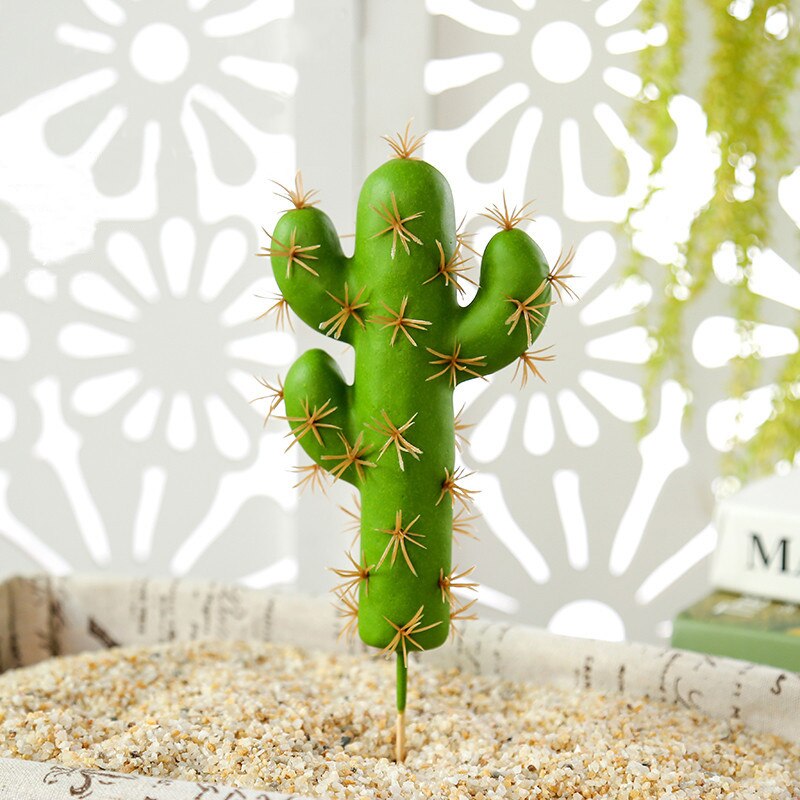 Artificial Plastic Cactus Succulents Prickly Pear Potted Plant no Pot Eco-Friendly Simulation Home Office Desktop Decoration Hot