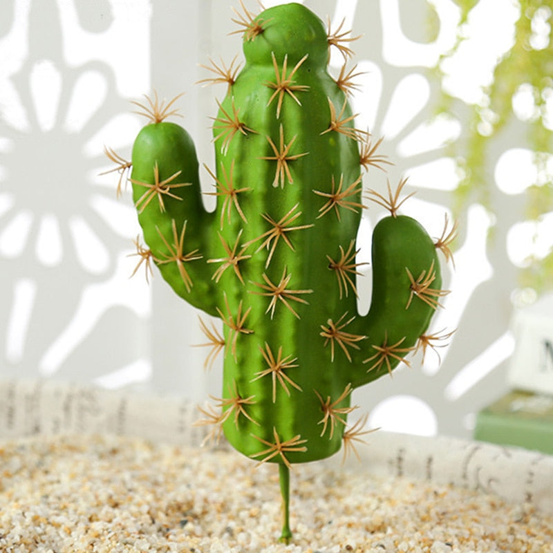 Artificial Plastic Cactus Succulents Prickly Pear Potted Plant no Pot Eco-Friendly Simulation Home Office Desktop Decoration Hot