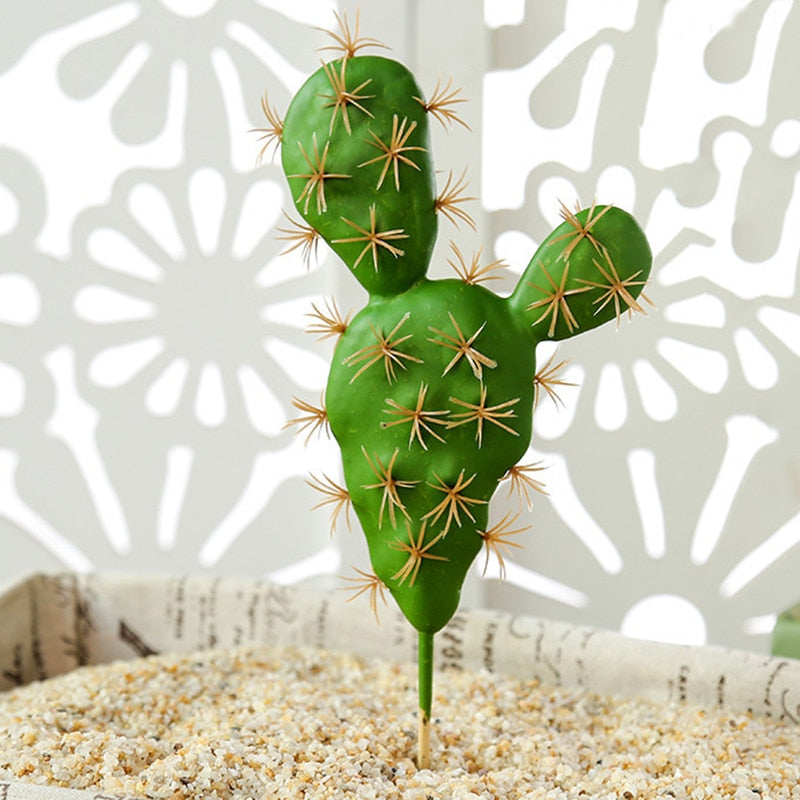 Artificial Plastic Cactus Succulents Prickly Pear Potted Plant no Pot Eco-Friendly Simulation Home Office Desktop Decoration Hot