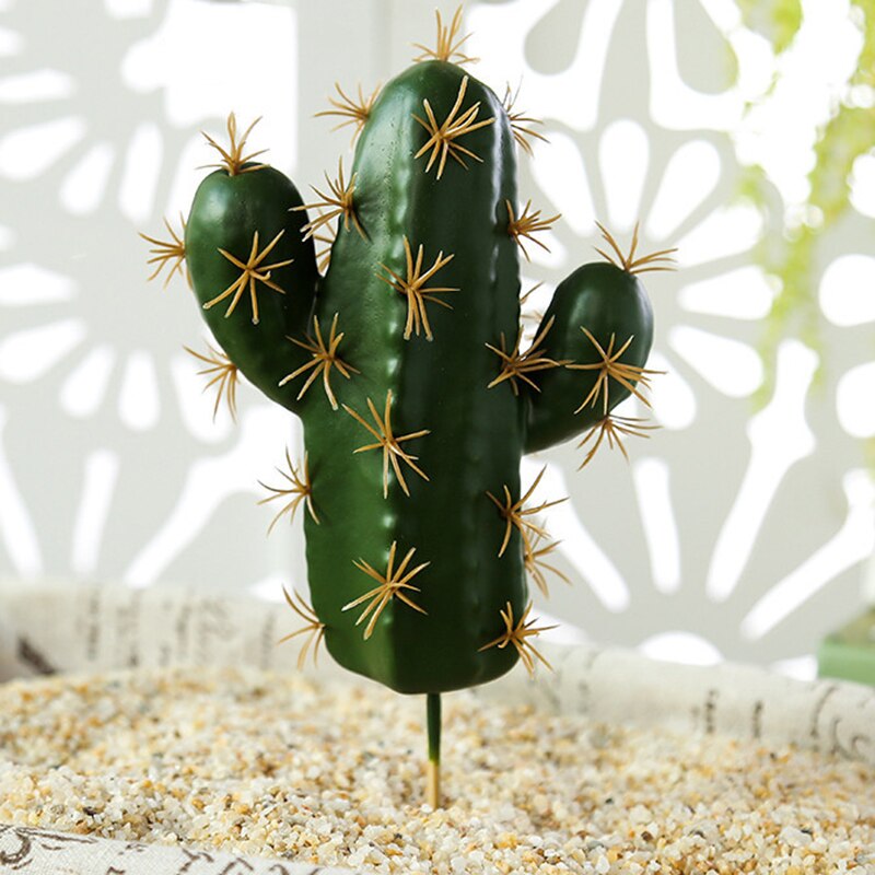 Artificial Plastic Cactus Succulents Prickly Pear Potted Plant no Pot Eco-Friendly Simulation Home Office Desktop Decoration Hot