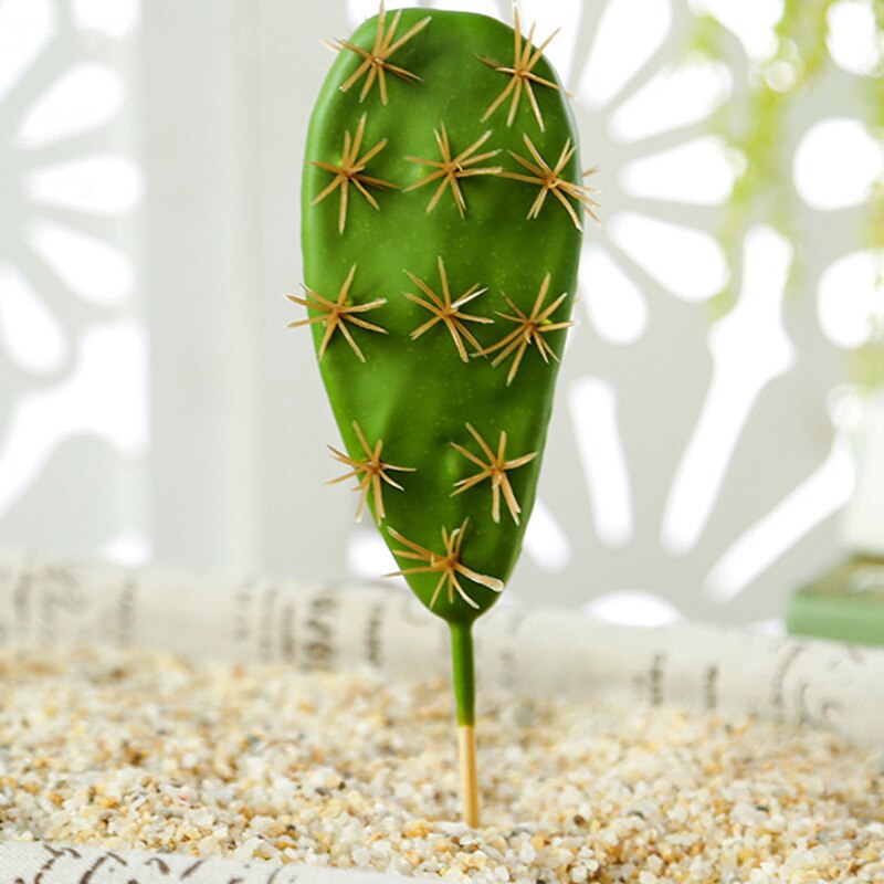 Artificial Plastic Cactus Succulents Prickly Pear Potted Plant no Pot Eco-Friendly Simulation Home Office Desktop Decoration Hot