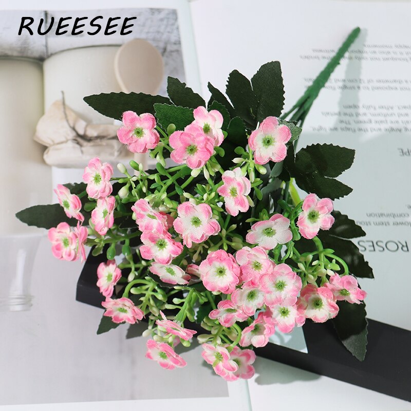 Artificial Flowers magnolia Silk Flower Office Restaurant Decoration Flower Arrangements For DIY Garden Office  Home Plants