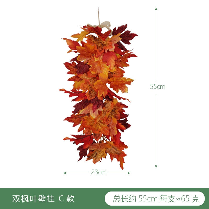 Home Wall Decoration Encryption Green Plant Simulation Willow Leaf Wisteria Strip Pendant Simulation Eucalyptus Pendant