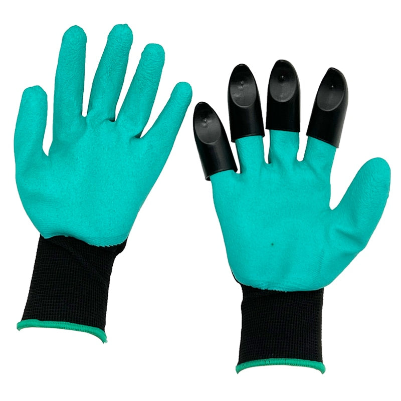 Garden gloves with claw Rubber gloves Garden dig planting waterproof outdoor l work gloves ABS Plastic 4/8 claw