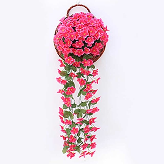 Violet Artificial Flower Party Decoration Simulation Valentine's Day Wedding Wall Hanging Basket Flower Orchid fake Flower