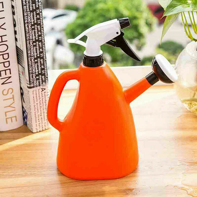 2 In 1 Plastic Watering Can Indoor Garden Plants Pressure Spray Water Kettle Adjustable Sprayer 1L