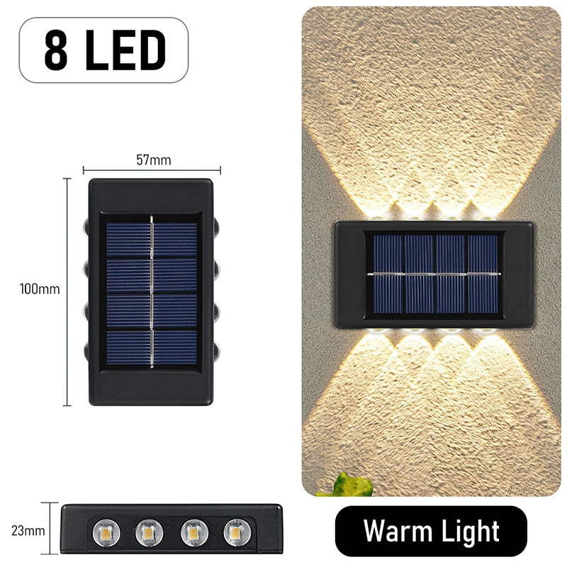 Solar Wall Lamp Outdoor Waterproof Solar Lights Outdoor Solar Led Lights Outdoor Lamp for Garden Street Landscape Balcony Decor