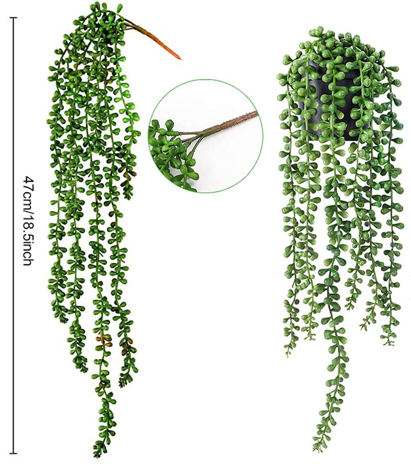 hanging succulent artificial Artificial Succulents Hanging Wall Plants Eucalyptus Mandala Hanging P –  Change Yard