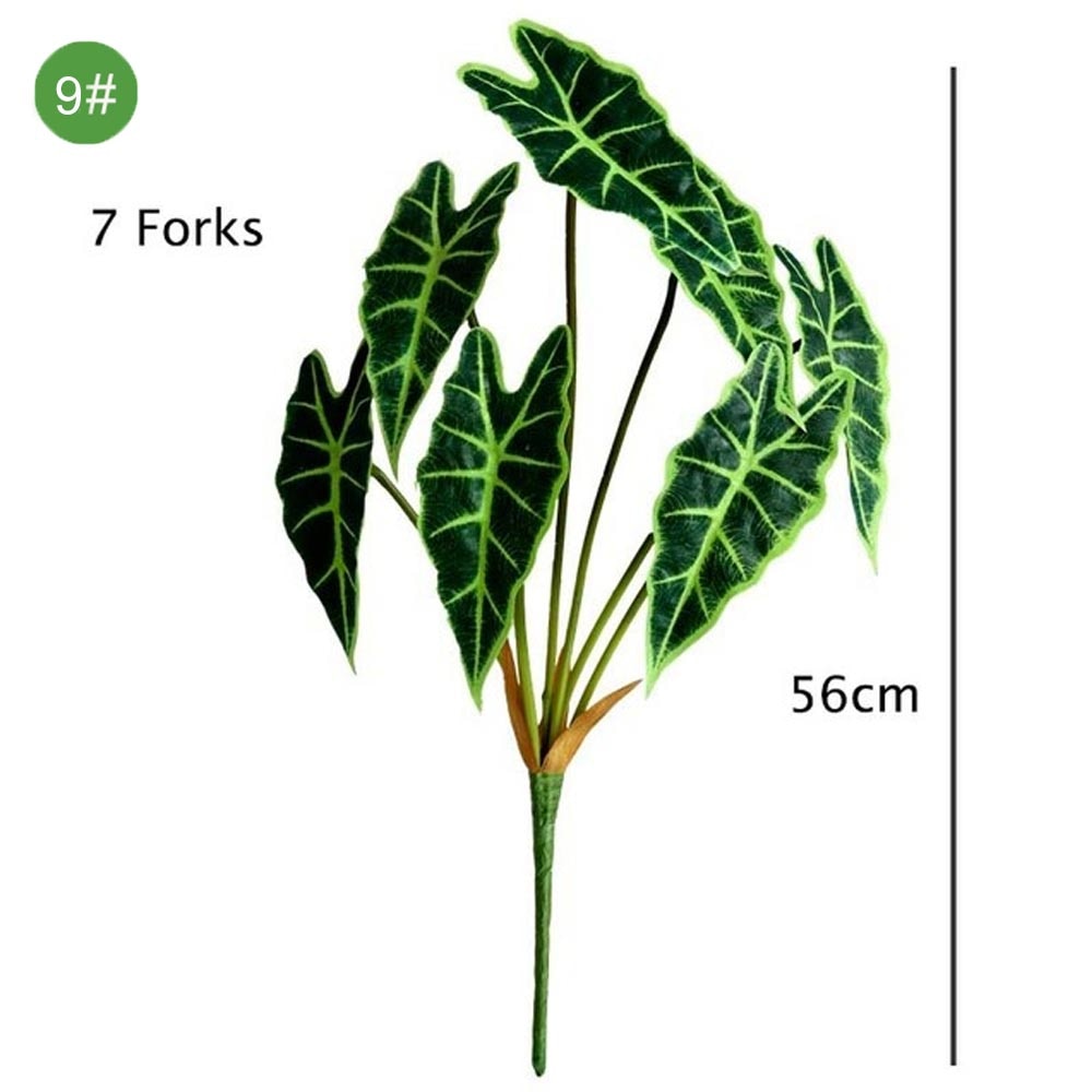 Large Artificial Palm Tree Banana Tropical Plants Fake Plastic Monstera Leaves Plants Branches For Home Garden Room Office Decor