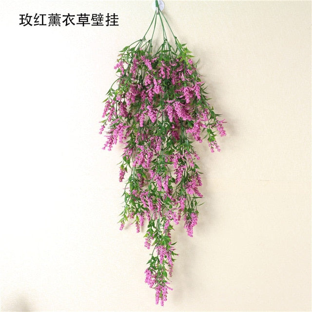 Violet Artificial Flower Party Decoration Simulation Valentine's Day Wedding Wall Hanging Basket Flower Orchid fake Flower