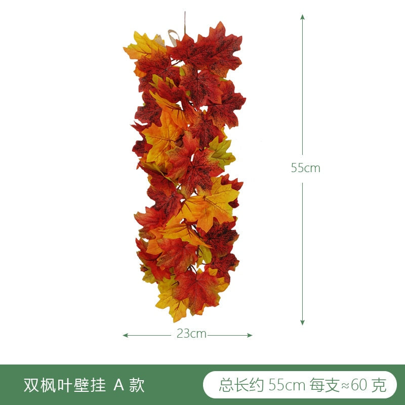 Home Wall Decoration Encryption Green Plant Simulation Willow Leaf Wisteria Strip Pendant Simulation Eucalyptus Pendant