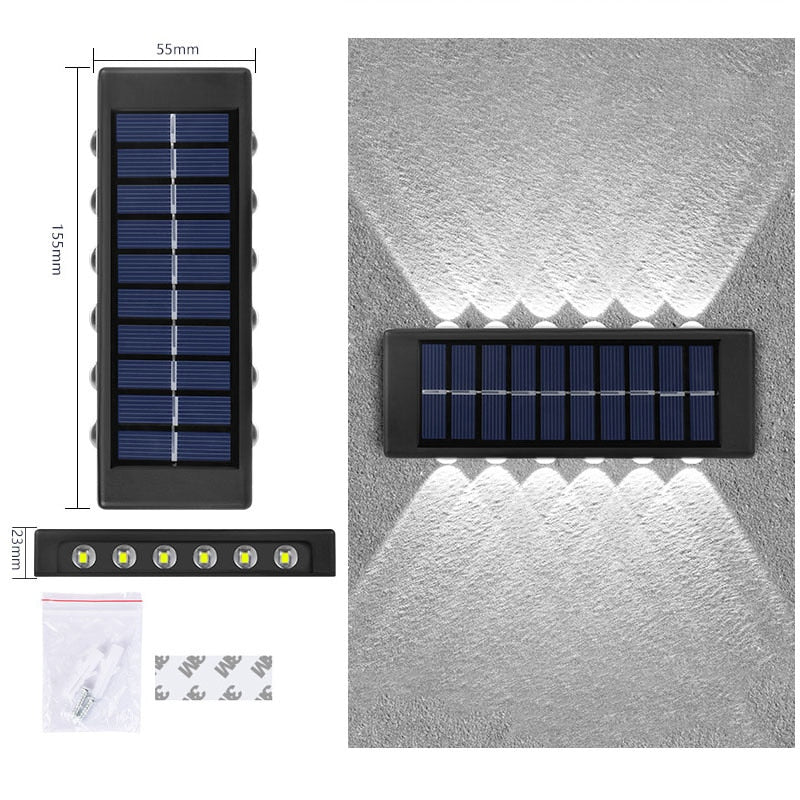 Solar Wall Lamp Outdoor Waterproof Solar Lights Outdoor Solar Led Lights Outdoor Lamp for Garden Street Landscape Balcony Decor