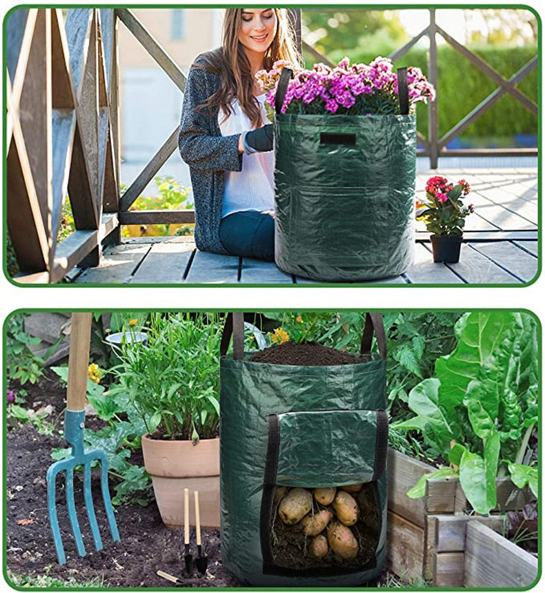 diy grow bags for plants Potato Grow Bags PE Vegetable Planter Growing Bag DIY Fabric Grow Pot –  Change Yard