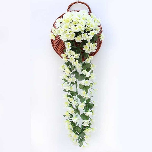 Violet Artificial Flower Party Decoration Simulation Valentine's Day Wedding Wall Hanging Basket Flower Orchid fake Flower