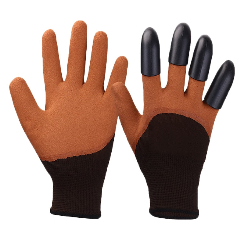 Garden gloves with claw Rubber gloves Garden dig planting waterproof outdoor l work gloves ABS Plastic 4/8 claw