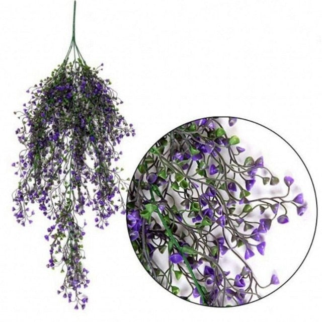 85CM Artificial Hanging Flower Plant Fake Vine Willow Rattan Flower Artificial Hanging Plant for Home Garden Wall Decoration