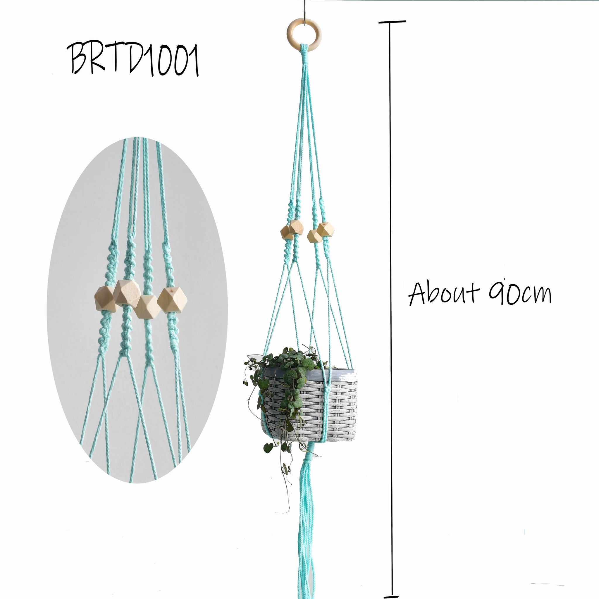 Macrame plant hanger for pot handmade hanger for plant macrame pot hanging with wood bead