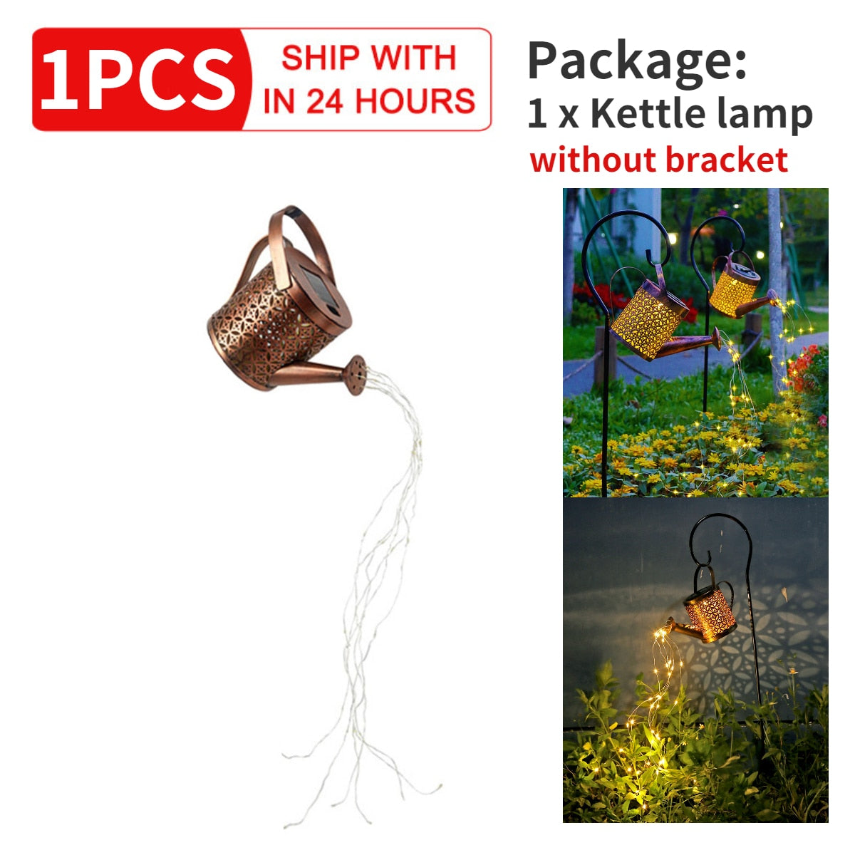 Solar LED Watering Can Light Sprinkles Fairy Waterproof Shower LED Light Lantern for Outdoor Garden Lighting Lawn Landscape Lamp